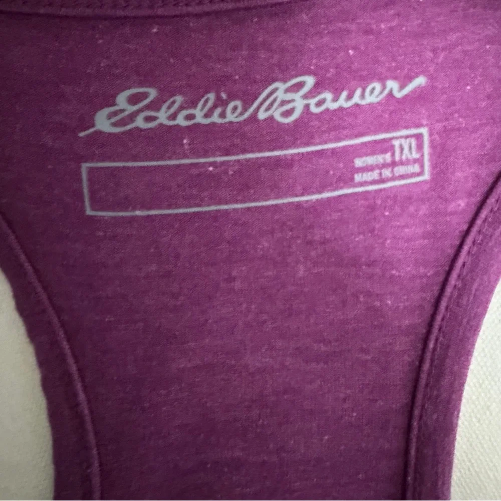 Eddie Bauer Meadow Trail Tank Dress Shelf Bra Athletic Athleisure Purple Tall XL
